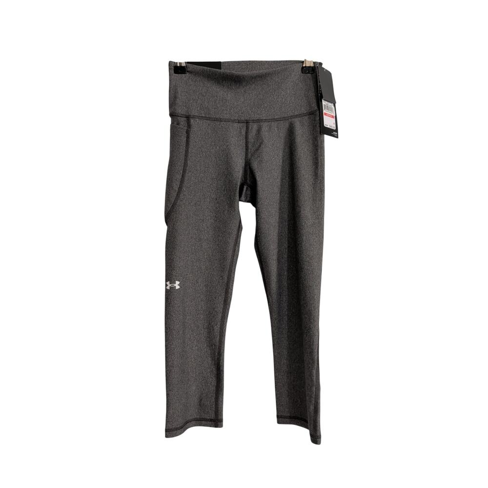 Under Armour Women's HeatGear No-Slip Waistband Capri Legging Gray Size XS